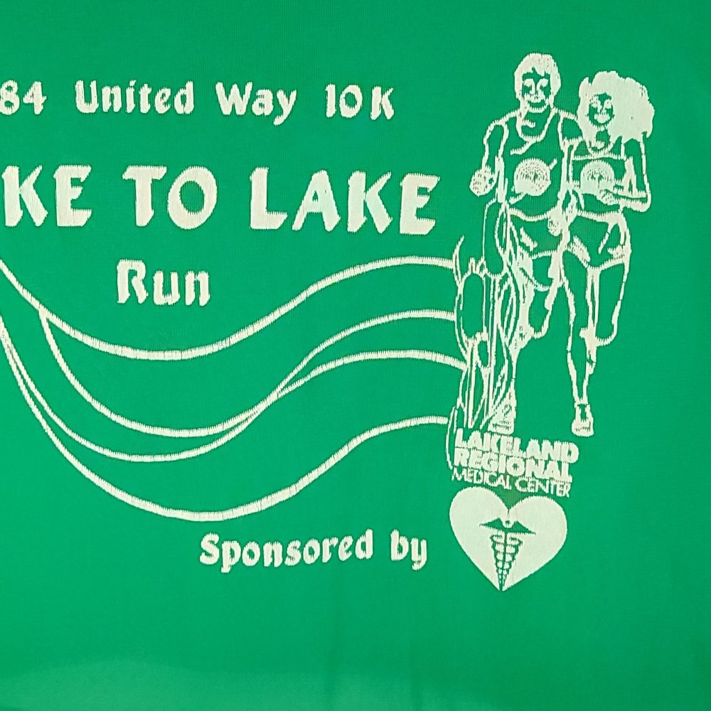 Vtg United Way Lake to Lake Graphic Tank Top T-Shirt Mens Med Kendron Runner 80s - Picture 5 of 8